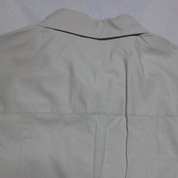 ANN TAYLOR womens BLOUSE ecru DRESS shirt STRETCH light gray CAREER SIZE 6 - Picture 8 of 9